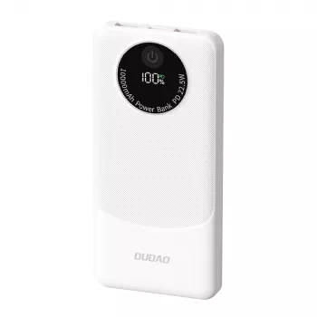 Powerbank Dudao K12 10000mAh PD22.5W USB-A, USB-C - hvid