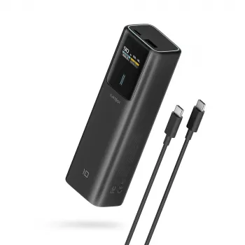 CUKTECH CKPB100PGLBL 150W 10000mAh powerbank USB-C USB-A sort