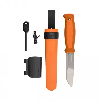 Morakniv Kansbol fastbladet kniv med overlevelsessæt, orange
