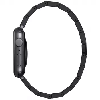 PITAKA Carbon Fiber Link Band Retro til Apple Watch 42/44/45/49mm sort grå