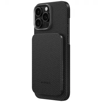 PITAKA Aramid Fiber powerbank 5000mAh Qi2 MagSafe Sort-Grå