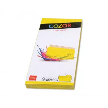 ELCO Color Konvolut C5/6 (114 x 229 mm), uden vindue, selvklæbende, 100 g/m², gul, 25 stk. (74617.72)