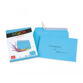 ELCO Color Konvolut C5 (162 x 229 mm), uden vindue, selvklæbende, 100 g/m², Intensivblå, 25 stk. (74618.32)