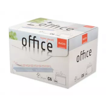ELCO Office Konvolut C6 (114 x 162 mm), uden vindue, selvklæbende, 80 g/m², hvid, 200 stk. (74531.12)