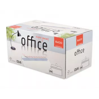 ELCO Office Konvolut C5/6 (114 x 229 mm), uden vindue, selvklæbende, 80 g/m², hvid, 200 stk. (74532.12)