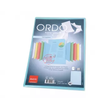 ELCO Ordo transparent organisationsmappe A4, 220 x 310 mm, 80 g/m², blå, 10 stk. (73696.34)