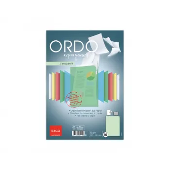 ELCO Ordo transparent organisationsmappe A4, 220 x 310 mm, 80 g/m², grøn, 10 stk. (73696.64)