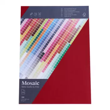 Artoz Papier brevpapir Mosaic vinrød DIN A4 90 g/m² 25 ark