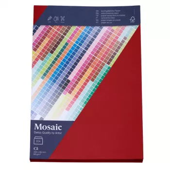 Artoz Papier Mosaic konvolutter DIN C5 uden vindue ildrød gummeret 20 stk. (9439420-587)