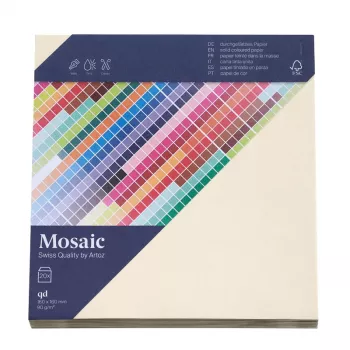 Artoz Papier Mosaic kvadratiske konvolutter elfenben uden vindue gummeret 20 stk. (9445420-241)