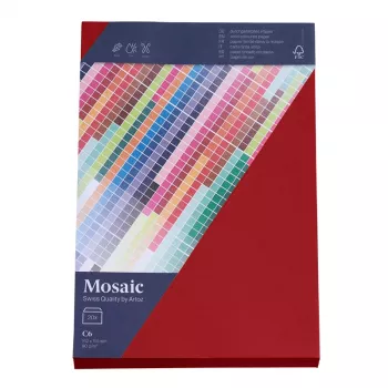 Artoz Papir Mosaic Konvolutter DIN C6 uden vindue ildrød selvklæbende 20 stk.