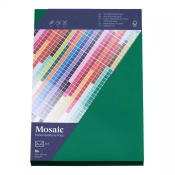 Artoz Papir Mosaic Konvolutter DIN B6 uden vindue granegrøn selvklæbende 20 stk.