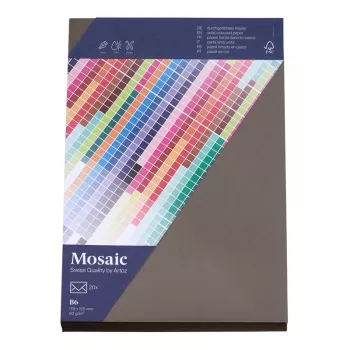 Artoz Papir Mosaic Konvolutter DIN B6 uden vindue grafit selvklæbende 20-pak