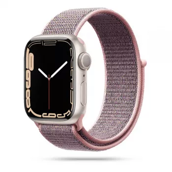 TECH-PROTECT nylon Apple Watch 4 / 5 / 6 / 7 / 8 / SE (38 / 40 / 41 mm) pink sand sport loop-rem