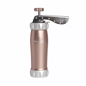 Marcato Pastry Press powder pink - manuel kagepresse med 20 forme