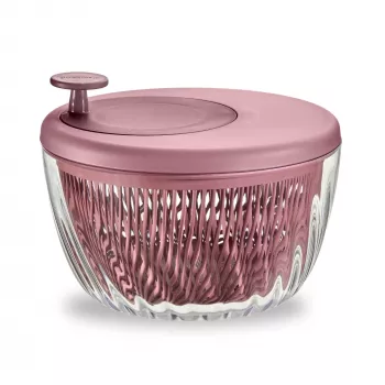 Guzzini Spin&Store salatslynge, mauve red, 4,5 L
