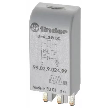 Finder LED-grøn-indikator-modul med diode 6-24 VDC til 95-serien sokkel 99.02.9.024.99