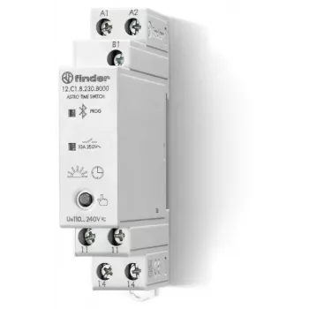 Finder 12.C1.8.230.B000 digital astro-ugentimer, 1 kanal, 16 A, 230 V AC, DIN-skinne