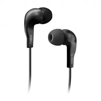 SBS TEINEARKL in-ear headset med mikrofon - sort - kabel - 1,2 m kabel - 3,5 mm jackstik - telefoni & musik