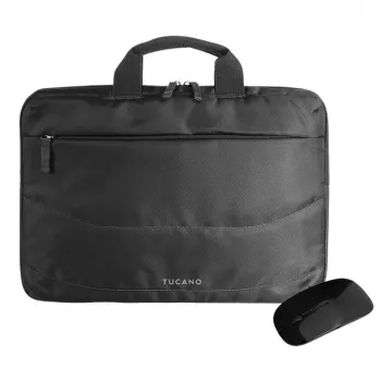 Tucano laptoptaske kit til op til 14 inch med mus sort