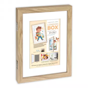 ZEP London Box Natural billedramme MRN82 træramme indvendig størrelse 14x21,5 cm