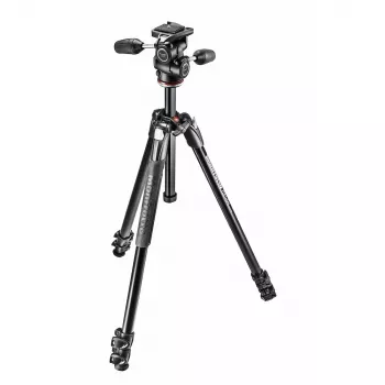 Manfrotto 290 serie MK290XTA3-3W stativ med 3-vejs hoved (sort)