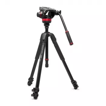 Manfrotto 055 Video Alu sort med 502AH hoved