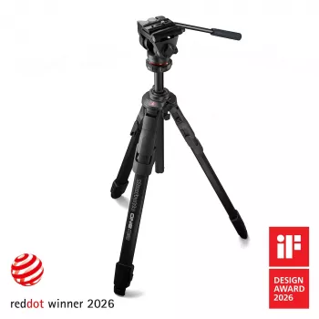 Manfrotto ONE aluminium stativ med 500X fluidhoved