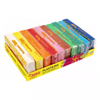JOVI Plastilina modellervoks, blandede 10 farver, à 150 g
