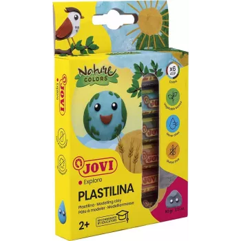 JOVI Plastilina modellervoks blandede farver 6 x 15 g