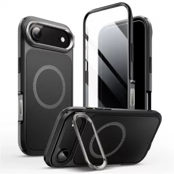 SUPCASE i-Blason Ares Flip MagSafe-hylster med integreret skærmsbeskyttelse til Apple iPhone Air, sort
