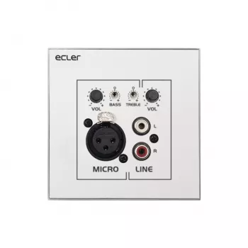 Kindermann WPaMIX-T vægpanel XLR/RCA lydstyrke/mixer