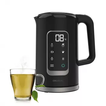 Cecotec ThermoSense 500 Touch elektrisk elkedel, 1,7 L, 2200 W, sort