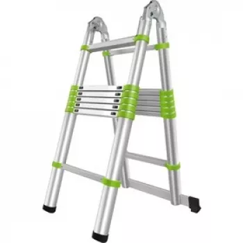 FIELDMANN teleskopstige FZZ 4006 - 3,8 m, 13 trin, 150 kg bæreevne, aluminiumslegering