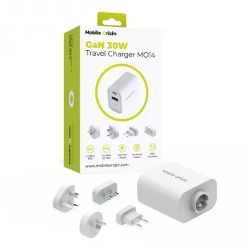 Mobile Origin 30W rejseoplader MO14 EU/USA/UK/AUS