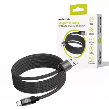 Mobile Origin magnetisk kabel USB-A til USB-C sort 1 m