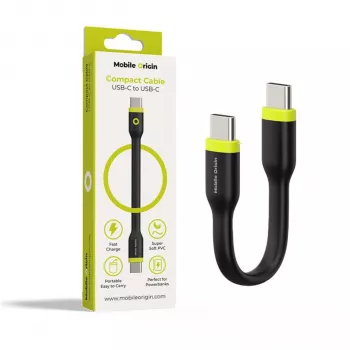 Mobile Origin Compact kabel USB-C til USB-C sort 10 cm
