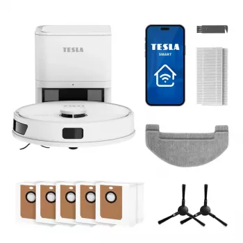 Tesla RoboStar iQ660 Plus Robot Vacuum Cleaner with LiDAR Navigation, Mopping Function and Charging Station, White