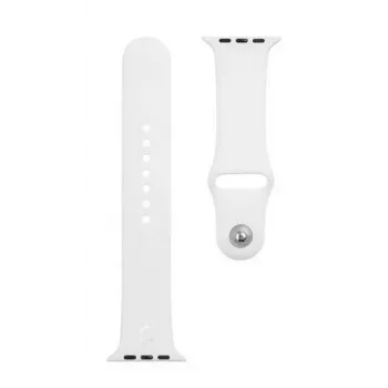Tactical Apple silikonearmbånd til Watch 1/2/3/4/5/6/7/SE 42/44/45 mm hvid