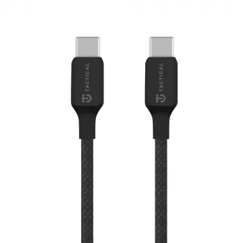 Tactical Stitch Thread-kabel USB-C/USB-C sort – 1,2 m – nylonflettet – ladning og datasynkronisering