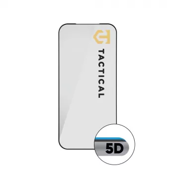 Tactical Glass Shield 5D til iPhone 17 Pro sort
