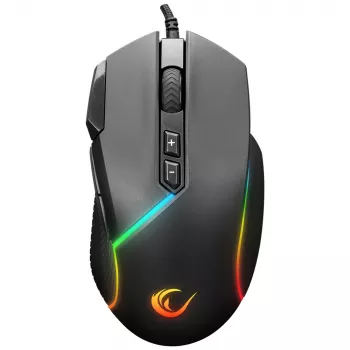 Rampage Comfort gaming-mus, programmerbar, 12800 DPI RGB, sort