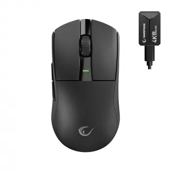 Rampage Zenith Pro Black trådløs gamingmus 26000 DPI PAW3395 4KHz tre-tilstand sort