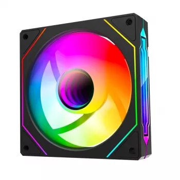 Rampage 120mm 1800RPM Infinite Loop ARGB PWM sort kabinetblæser