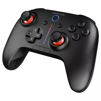 Rampage Hydra Pro Pad Wireless RGB 2.4G Hall Effect-controller med magnetiske triggere, sort