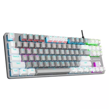 Rampage Snug RGB KRGD Blue mekanisk gamingtastatur, tenkeyless, grå-hvid
