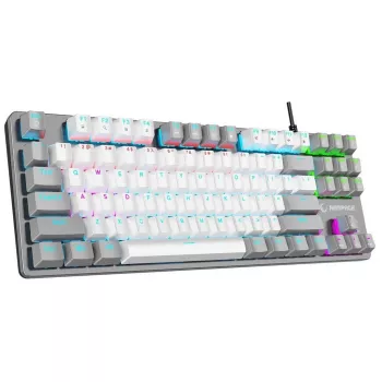 Rampage Snug RGB KRGD Red mekanisk gamingtastatur, hvid-grå, 60%-layout, kablet USB-C