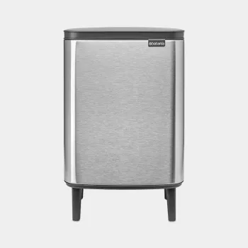 Brabantia BO skraldespand HI 12 l mat stål fingeraftrykssikker