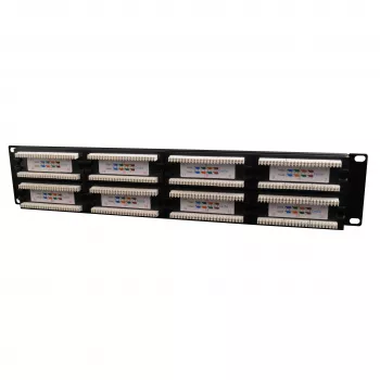 Gembird NPP-C548CM-001 19 inch 2U 48-port CAT5e UTP patchpanel - sort