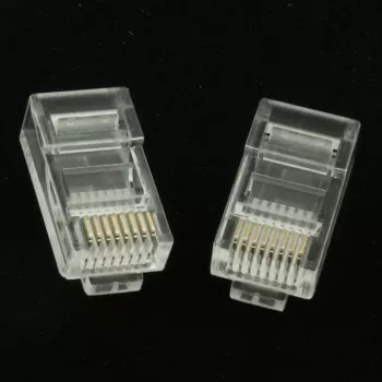 Gembird LC-8P8C-002/50 RJ-45 modulstik, transparent, forgyldt, 50-pak